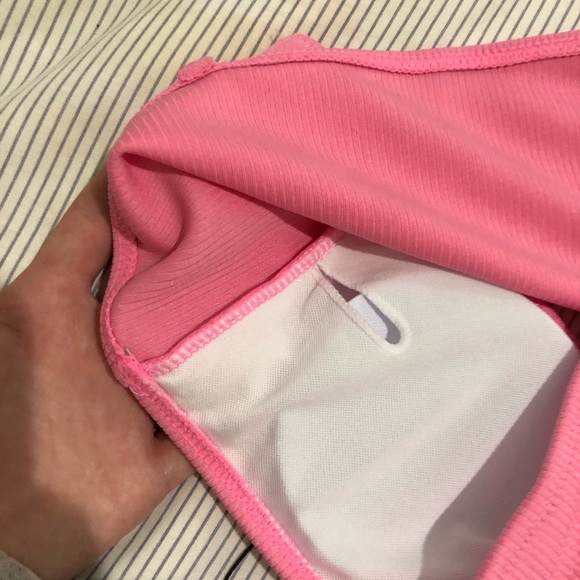 Zaful textured bandeau bikini set with straps 🦋 - Picture 6 of 11